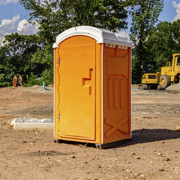 how often are the portable restrooms cleaned and serviced during a rental period in Robinsonville Mississippi